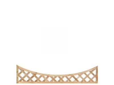 Grenen trellisscherm | Breedte 180 cm | Hoogte 40 cm | Diagonaal met holle lijst