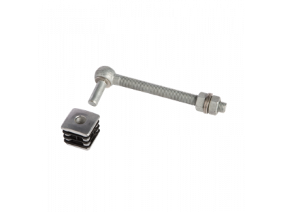 Scharnierset voor tuinpoorten met aluminium doppen 160 mm