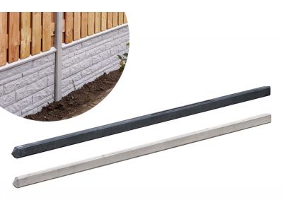 Betonpaal | Diamantkop | Tussen | 10 x 10 cm | Lengte 280 cm | Dubbele onderplaat