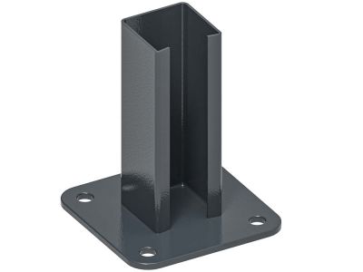 Voetplaat | 60 x 60 mm | Kort | RAL7016