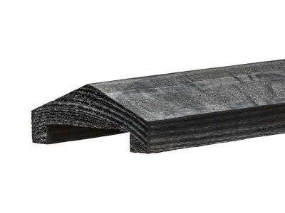 Afdeklat | Hout | Lengte 180 cm | Zwart grenen