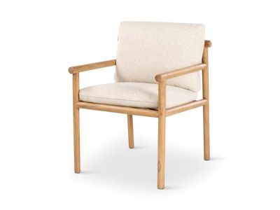 Tuinstoel Kuro | teak naturel | incl kussens crème