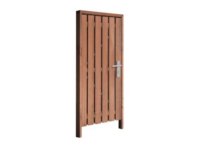 Hardhouten poort | Hoogte 190 cm | Incl. hang & sluitwerk & kozijn