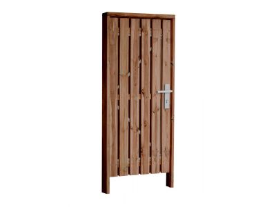 Bruin grenen poort | Hoogte 190 cm | Incl. hang & sluitwerk & kozijn