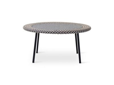 Salontafel Modesto | aluminium zwart | oyster weving